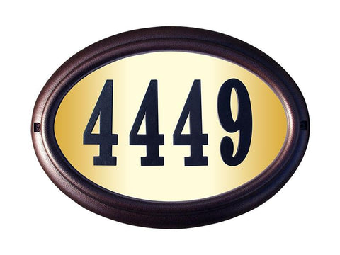 Edgewood Oval Lighted Address Plaque Kit