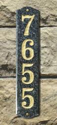 Wexford Vertical Solid Granite Address Plaque